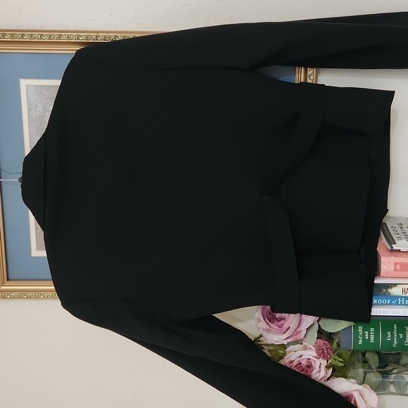 Talbots Stretch Black Blazer Collegiate Preppy Career Luxury Feminine Minimalist - Picture 13 of 16